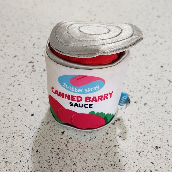 Bark Slobber Spray Canned Barry Sauce Multi-Part Plush Crinkly Dog Toy sz M/L? - Picture 1 of 13